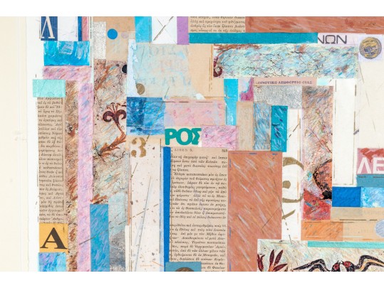 Maya Signed Mixed Media Collage On Paper