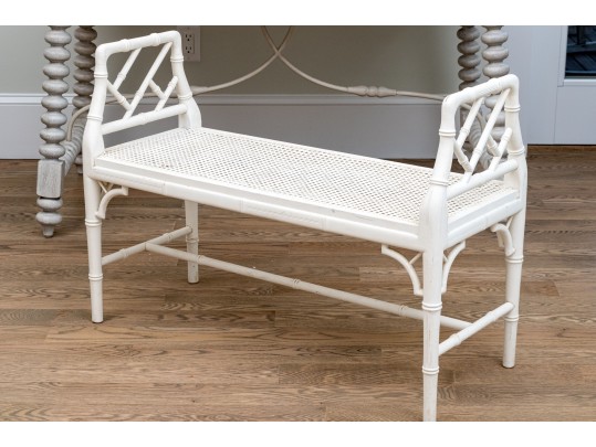 Fantastic Chinoiserie Faux Bamboo Bench