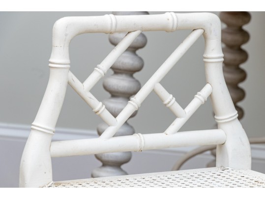 Fantastic Chinoiserie Faux Bamboo Bench