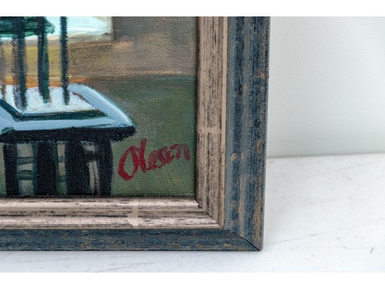 Signed Oil On Canvas, Newbury Port Shop Window