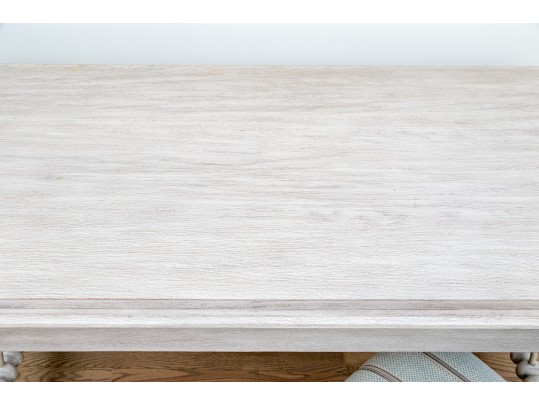 Hooker Furniture Bobbin Turned Writing Desk And Upholstered Wing Chair