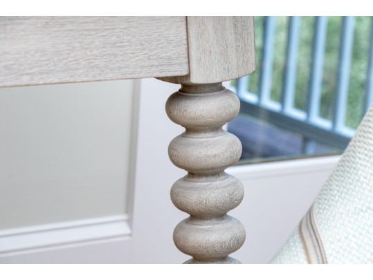 Hooker Furniture Bobbin Turned Writing Desk And Upholstered Wing Chair