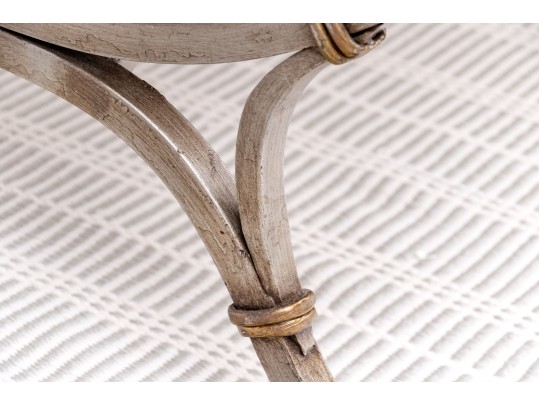 Chic Neoclassical Wood And Iron Table