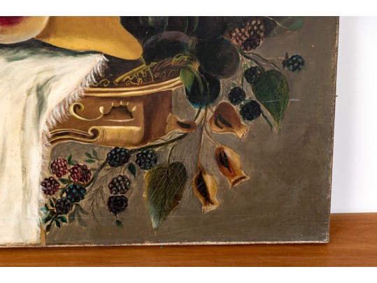 Oil On Canvas, Bountiful Still Life