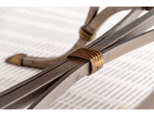 Chic Neoclassical Wood And Iron Table