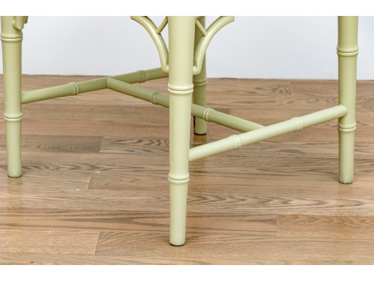 Fabulous Chinese Chippendale Style Faux Bamboo Painted Side Chair