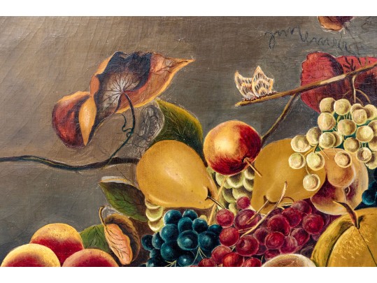 Oil On Canvas, Bountiful Still Life