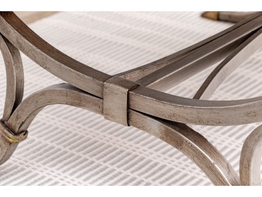 Chic Neoclassical Wood And Iron Table