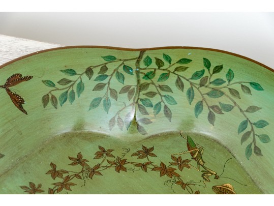 Semi-Antique Shaped Tole Serving Tray