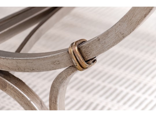 Chic Neoclassical Wood And Iron Table