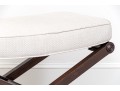Upholstered Mahogany Finished Collapsible Stool