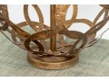 Pair Of Ornamental Burnt Gold Finished Openwork Table Lamps