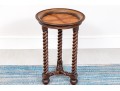 Fabulous Barley Twist Carved End Table