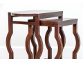 Mahogany Finished Set Of Two Nesting Tables
