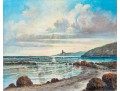 Oil On Canvas, Coastal Scene With Light House