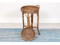 Bamboo And Rattan Two-Tier End Table