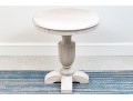 Handsomely Carved And Paint Finished Accent Pedestal Table