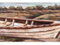 Signed Oil On Canvas, Beached Rowboat