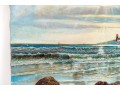 Oil On Canvas, Coastal Scene With Light House