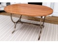Chic Neoclassical Wood And Iron Table