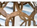 Pair Of Ornamental Burnt Gold Finished Openwork Table Lamps