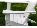 Classic Pair Of Seaside Casuals Adirondack Chairs With Accent Side Table