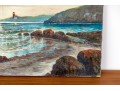 Oil On Canvas, Coastal Scene With Light House