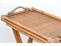 Bamboo And Rattan Collapsible Tray Top Table