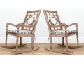 Quality Pair Of Teak Rocking Rocking Chairs