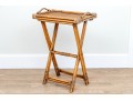 Bamboo And Rattan Collapsible Tray Top Table