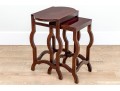 Mahogany Finished Set Of Two Nesting Tables
