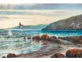 Oil On Canvas, Coastal Scene With Light House