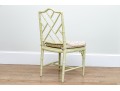 Fabulous Chinese Chippendale Style Faux Bamboo Painted Side Chair