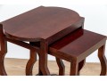 Mahogany Finished Set Of Two Nesting Tables