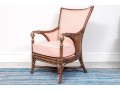 Bamboo And Rattan Custom Upholstered Armchair