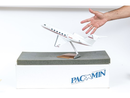 PacMin Model Wood Airplane On Base - New In Box