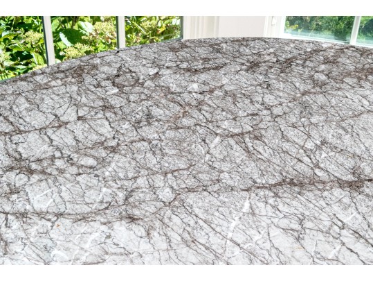 Marble Top Iron Framed Breakfast Table