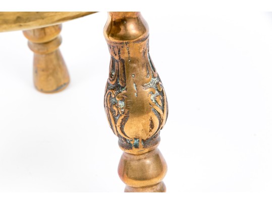 Brass Tripod Footstool