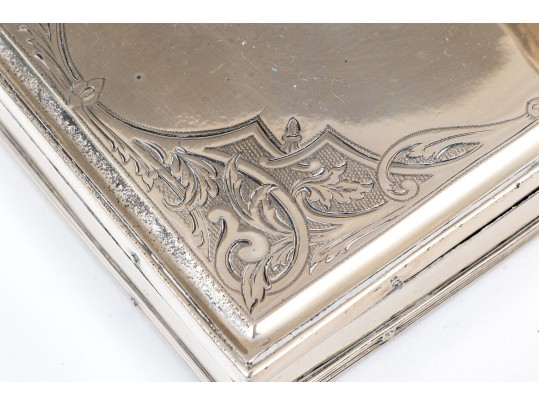 Antique Etched Silver Plated Paper Weight