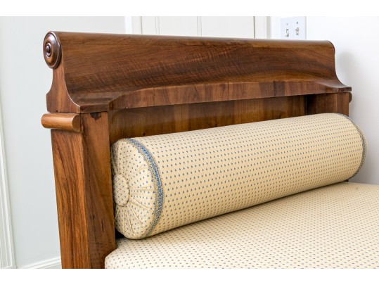 Antique Biedermeier Walnut Daybed, Ca. 1830-50