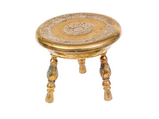 Brass Tripod Footstool