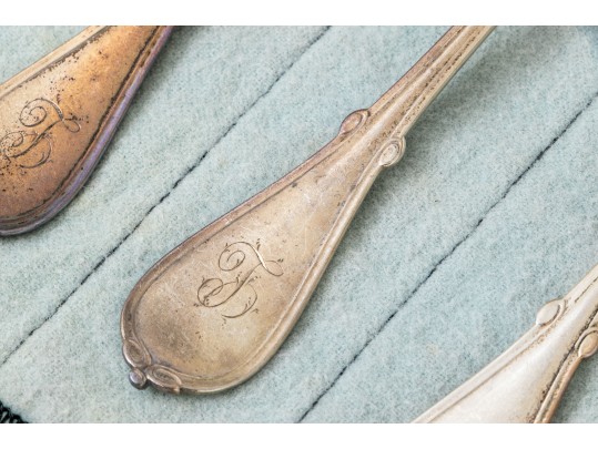 Set Of Six Antique Sterling Silver Forks, 8.05 Ozt.