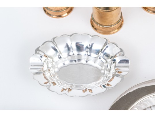 Twenty Pieces Silver Plate And Brass
