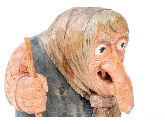 Anton Sveen (Norwegian, 1914-2009) Signed Pair Of Carved Wood Trolls