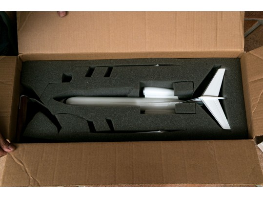 PacMin Model Wood Airplane On Base - New In Box