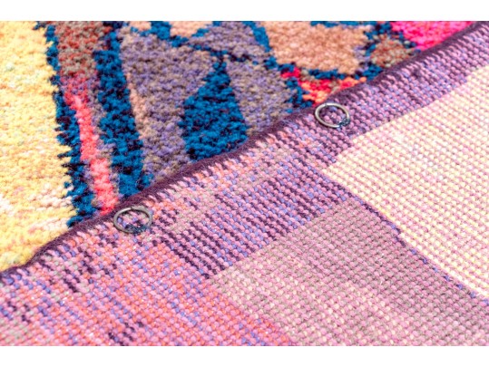 Hand-Knotted Wool Carpet, 7-7 1/4