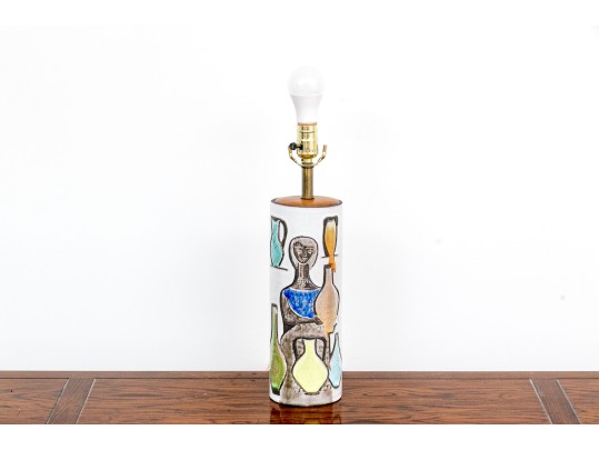 Vintage Swiss Meister Studio Pottery Table Lamp