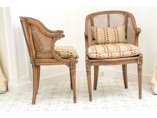 Pair Of Antique Louis XVI Bergères, Ca. 1920's