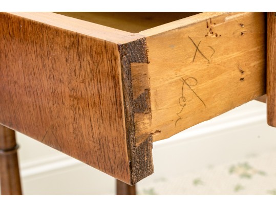 Biedermeier Walnut Workstand, Ca. 1840-60