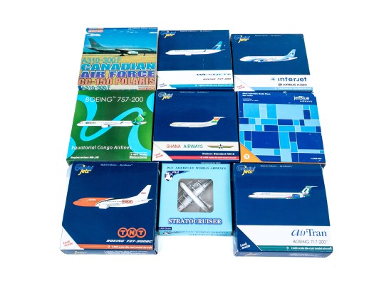 Collection Of Nine Model Airplanes - New In Boxes